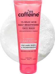 mCaffeine CLEAR GLOW 1%Kojic Acid Daily Brightening  | Dark Spots & Pigmentation Face Wash