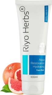 Riyo Herbs Aqua Restoration Hydrating Facewash | Grapefruit and Moringa Extracts Foaming Facewash | With Sulphate Free For Deep Cleansing Face Wash