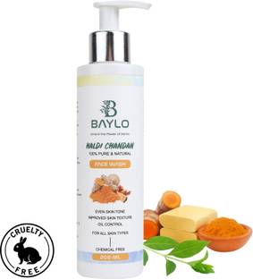BAYLO Herbal Haldi Chandan Facewash Brightening, Soothing Skin|Paraben & Sulphate-Free Face Wash