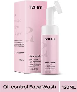 saturn by ghc Foaming  With Aloe Vera Extract and Tea Tree Oil For Skin Nourishment , Prevents Oiliness and Gives Glowing Skin Face Wash