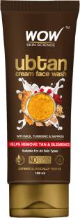 WOW SKIN SCIENCE Ubtan Creamy  for All Skin Types With Turmeric & Saffron|For Tan Removal and Glowing Skin Face Wash