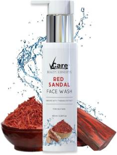 Vcare Red Sandal Face wash For Skin Whitening, 100ml Face Wash