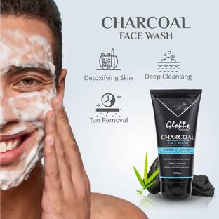Globus Naturals Activated Charcoal  Enriched With Tea-Tree|Anti-Pollution|Anti-Acne| Face Wash