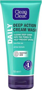 Clean & Clear Daily Deep Action Cream Wash - 150 ml Face Wash