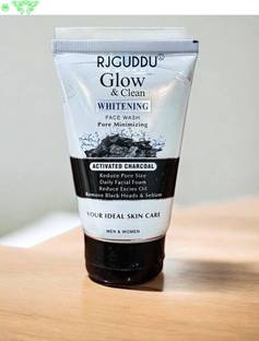 RJ GUDDU Glow & Clean Charcoal | Deep Cleansing & Blackhead Removal Formula Face Wash