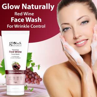 Globus Naturals Red Wine Hydrating  For Wrinkle Control Formula, Suitable For All Skin Types Face Wash
