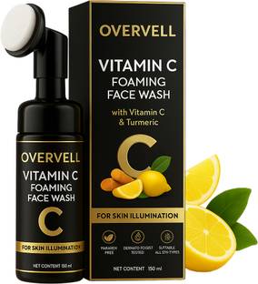 overvell Vitamin C Foaming Brightening  100% Skin Glow Face wash (150ML) Face Wash