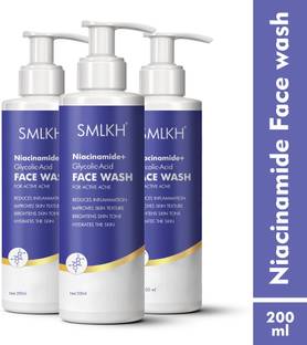 Smlkh Niacinamide With Extract Of Glycolic Acid  – Deep Cleanser For Glowing, Oily Skin Face Wash