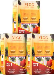VLCC Anti Tan Skin Lightening Buy One Get One - Pack of 3 Face Wash