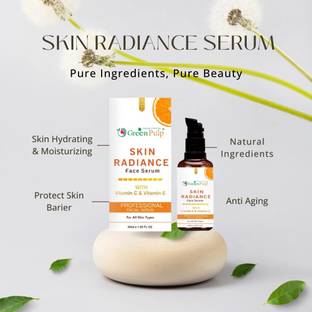 GREEN PULP Skin Radiance Face Serum With Vitamin C Vitamin E Professional Facial Serum