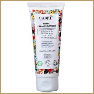 Caret Organic 1% Salicylic Acid, Lactic Acid With Vitamin E Hybrid Creamy  - Sulphate Free Face Wash