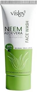 Visley Neem Aloevera Facewash Prevents and Cure Acne & Pimples Face Wash