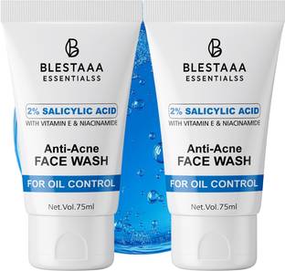 blestaaa essentialss 2% Salicylic Acid For Oily Skin | Anti Face Cleanser With Niacinamide & Vitamin E For Acne Face Wash