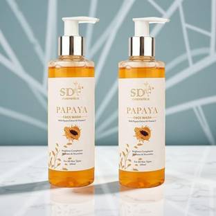 SDF COSMETIC PAPAYA  with Vitamin E & Natural Extracts (Pack of 2) Face Wash