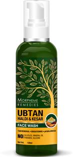 Morpheme Remedies Ubtan Haldi Kesar  With Rose Water - No SLS/Sulphate, Paraben Face Wash
