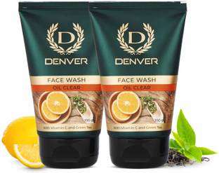 DENVER Oil Clear Facewash With Vitamin C and Green Tea Combo ( 2 X 100 gm ) Face Wash