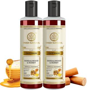 KHADI NATURAL Sandalwood & Honey  (Pack of 2) Face Wash