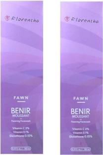 FLORENTHA BENIR MOUSSANT FOAMING FACEWASH FOR BRIGHTEING & SOFT SKIN PACK OF 150ml x 2 Face Wash