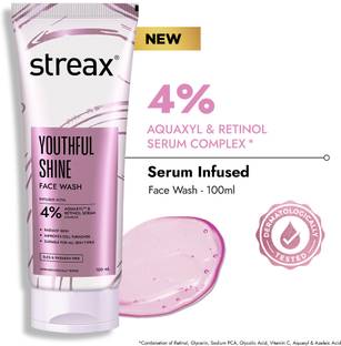 Streax Skin Youthful Shine Face wash cleanser,100 ml |All skin types Face Wash