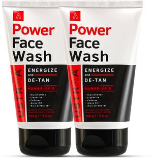 USTRAA Power  Energize & De-Tan | Effective Tan Removal | NO SLS | Set of 2 Face Wash