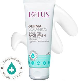LOTUS DERMA BOTANICS Blemish-Free  Kojic Acid + Multi Berry|Reduce Pigmentation & Dark Spots Face Wash