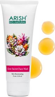 ARISH BIO-NATURAL Glow Secret  75 ml | Face Cleanser for Glowing & Bright Skin | Enriched with Haldi, Orange, Honey | Suitable for All Skin Types Face Wash