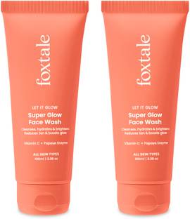Foxtale Vitamin C Super Glow with Papaya Enzyme, Reduces Tan, Boosts Glow  Face Wash