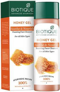 BIOTIQUE Honey Gel Soothe & Nourish Foaming Face Cleanser For All Skin Types, 120ml Face Wash