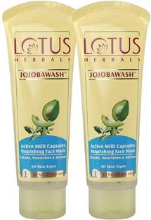 LOTUS HERBALS Jojobawash Active Milli Capsules Nourishing  Face Wash