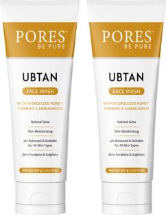PORES BE PURE Ubtan Honey Turmeric & Sandalwood  for Skin Moisturizing & Natural Glow Face Wash