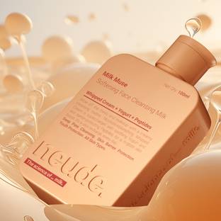 Neude Milk Muse Daily Facial Cleanser with Whipped Cream & Yogurt for Deep Cleansing Face Wash