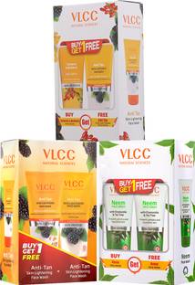 VLCC Anti Tan and Neem and Turmeric & Berberis - (B1G1) Face Wash