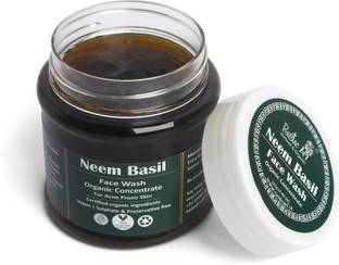 RUSTIC ART Organic Neem Basil Concentrate|Anti Acne Deep Cleansing|SLS Free Face Wash