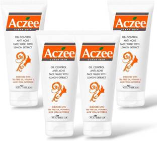 ZEE DRUGS Aczee Facewash Clear Skin Oil Control Anti-Acne  with Lemon Extract - 60g Each (Pack of 4) Face Wash