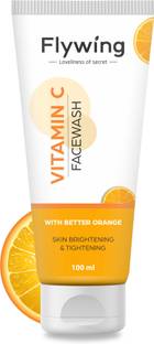 flywing Vitamin C facewash, Gentle Cleanser, For Fresh & Acne-Prone, Dry & Oily Skin glowing skin Vitamin C Face Wash