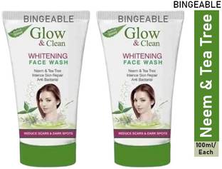 Crynn Glow & Clean Whitening  with Neem & Tea Tree - Pack of 2 Face Wash