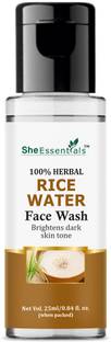 She Essentials Herbal Natural Rice Water  For Glowing Skin | Skin Brightening Face Wash