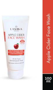 Lashika Applecider  for All Skin Types - Balance Skin PH Level, Sebum Production, Reduce Acne for Women, Men, Paraben and Sulphate Free (100 ml) Face Wash