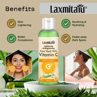 Laxmitaru Ultra Glow, Lightening & Brightening Formula Vitamin C | 100 ml x Pack Of 3 Face Wash