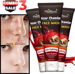 Phillauri Kesar Chandan Skin Lightening, Improves Skin texture & Reduces Dryness Face Wash