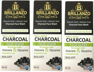 BALAXY BRILLANZO CHARCOAL FACE WASH PACK OF 3 Face Wash