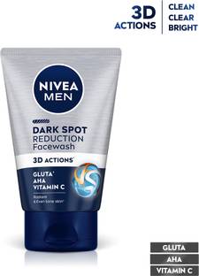 Nivea Men Dark Spot Reduction with 10X Vitamin C Effect, Licorice Cleanser for All Skin Face Wash