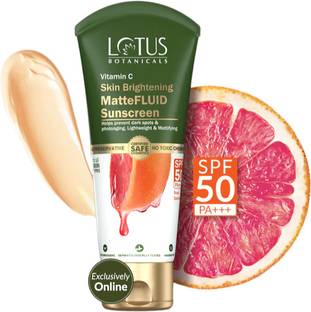 Lotus Botanicals Vitamin C Skin Brightening MatteFLUID Sunscreen Face Wash