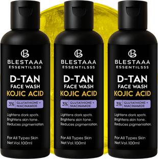blestaaa essentialss Kojic Acid Bright & Even Tone Niacinamide and Glutathione Men All Skin Types . Face Wash