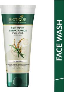 BIOTIQUE Rice Water & Niacinamide Gel |Removes Excess Oils & Reduce Blemishes Face Wash