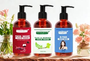 Beleza professional Red Wine + Giloy + De-Tan  Combo | 200ml Each | Skin Detox & Brighten Face Wash