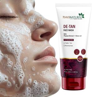 7days natural De-Tan Face� wash Glowing Scar removing Reduces Dark Circles, Acne & Blemishes Face Wash