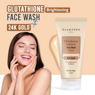 GLAMVEDA Glutathione 24 k Gold Dark Spots Removal | sls & Paraben Free Face Wash