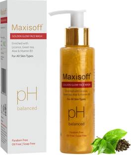Maxisoft Golden Glow Face | Regain your Glow with Green Tea, Aloe Face Wash
