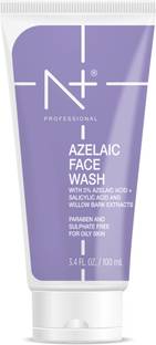 N PLUS Natural Azelaic , Anti-Acne Facial Cleanser for Oily Skin, Acne Scars, Blackheads, Whiteheads, Wrinkles, Age Spots, Dark Spots Face Wash